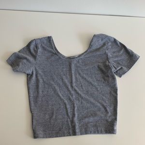 American Apparel Crop Top Gray